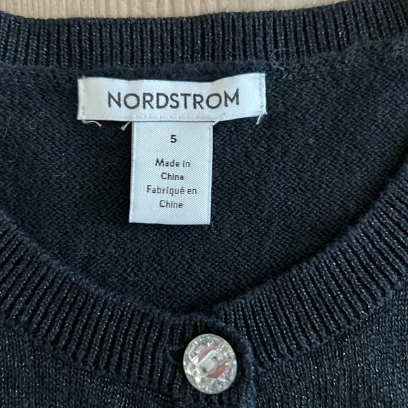 Nordstrom - Toddler Black Sparkle Cardigan (5T) - Picture 3 of 4